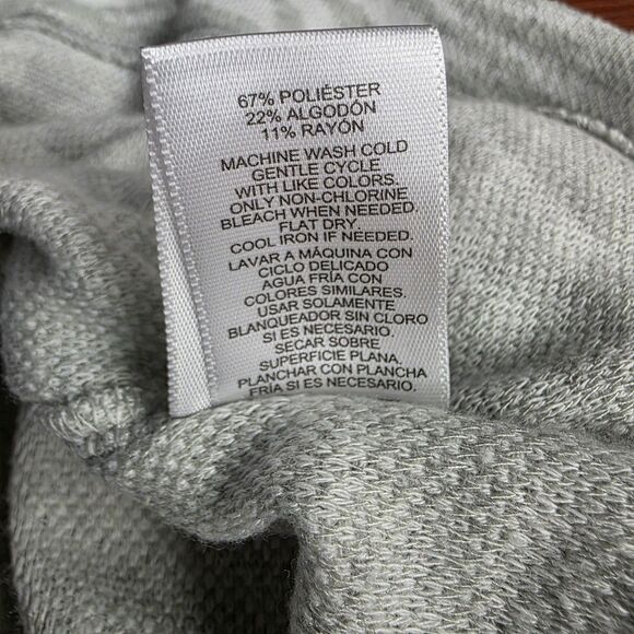 Ellen Tracy Silver Zebra Jacquard Cotton Blend Sweater Size Medium - Picture 8 of 9